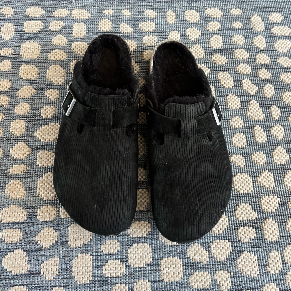 Women’s Birkenstock Boston Sherljng Black Size 43